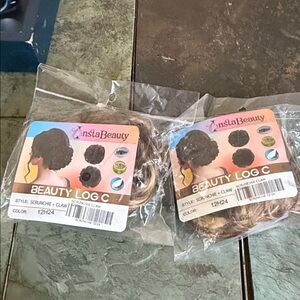 InstaBeauty Scrunchie + Claw Hairpiece in 12H24 Brown Blonde